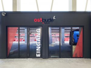 Osteingang Werbetechnik Stadionwerbung