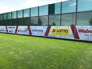 Werbebanner Trainingsplatz Werbebanner