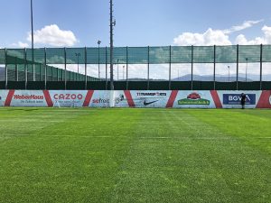 Stadionwerbung Medienhaus RETE Werbetechnik