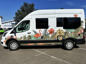 Wohnmobilgestaltung mit Folie